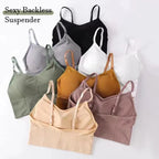 Backless Sportswear Woman Gym Sports Bra Seamless Yoga Vest Bralette