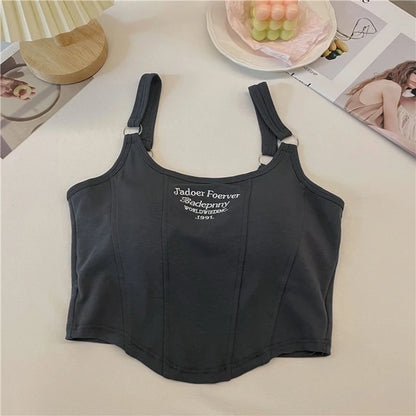 Tops Women Summer Sexy Streetwear Short Slim Vest