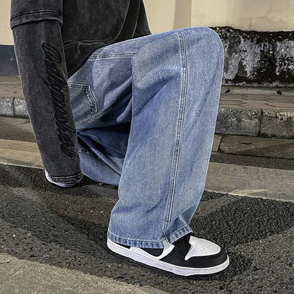 Four Seasons Loose Straight Wide Leg Pants Unisex Pants