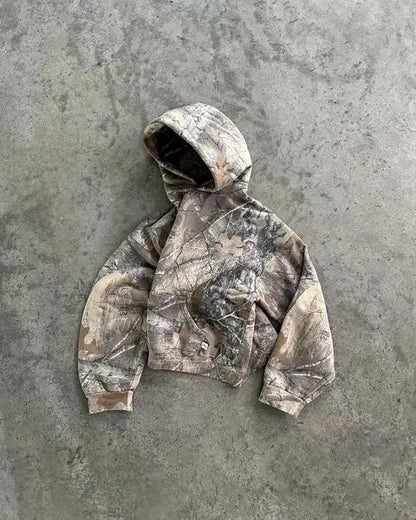 New  Hoodies Men Printed Camouflage Pattern Pullover Sweatshirts Streetwear